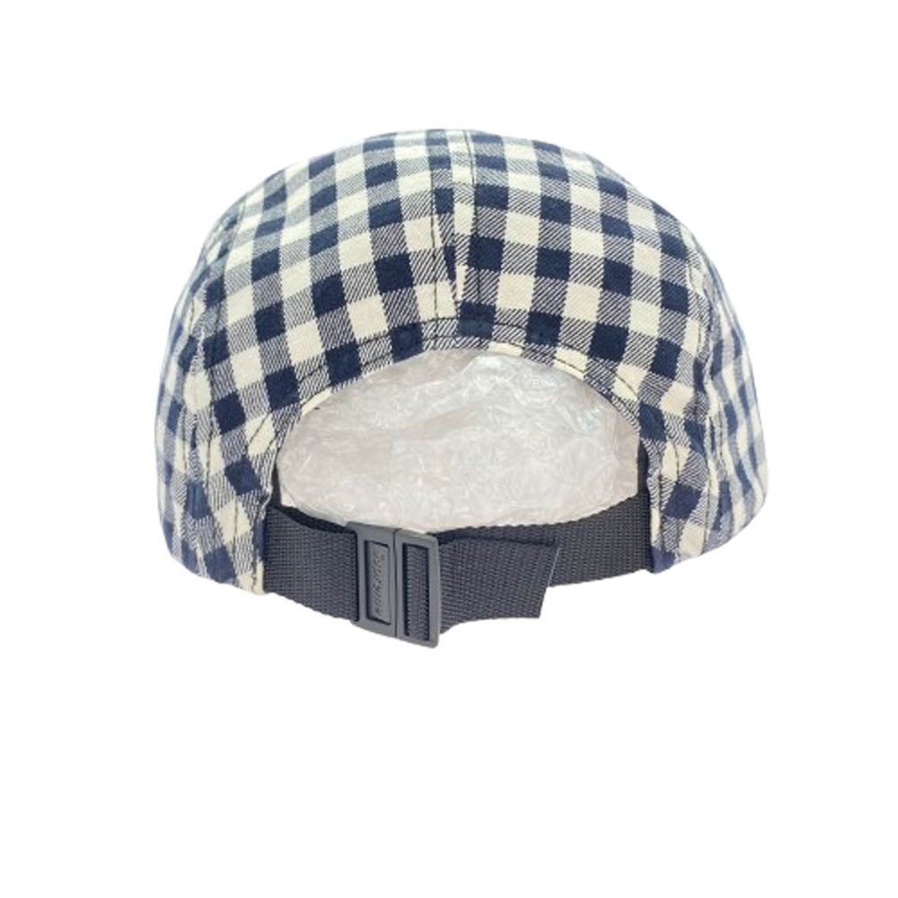 Supreme シュプリーム 23SS Gingham Camp Cap ギンガム キャンプ キャップ ホワイト系 ダークネイビー系【中古】