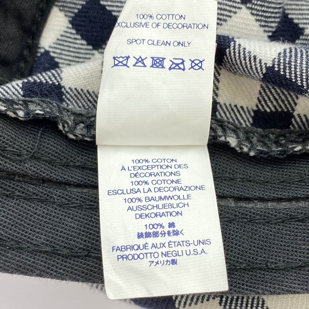 Supreme シュプリーム 23SS Gingham Camp Cap ギンガム キャンプ キャップ ホワイト系 ダークネイビー系【中古】