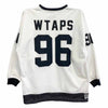 WTAPS ダブルタップス 22AW 222ATDT-CSM06 Netminder LS Poly. LLW メッシュ ロゴ ワッペン 96 ナンバリング ホッケーシャツ 長袖 Tシャツ ホワイト系 X 02【中古】