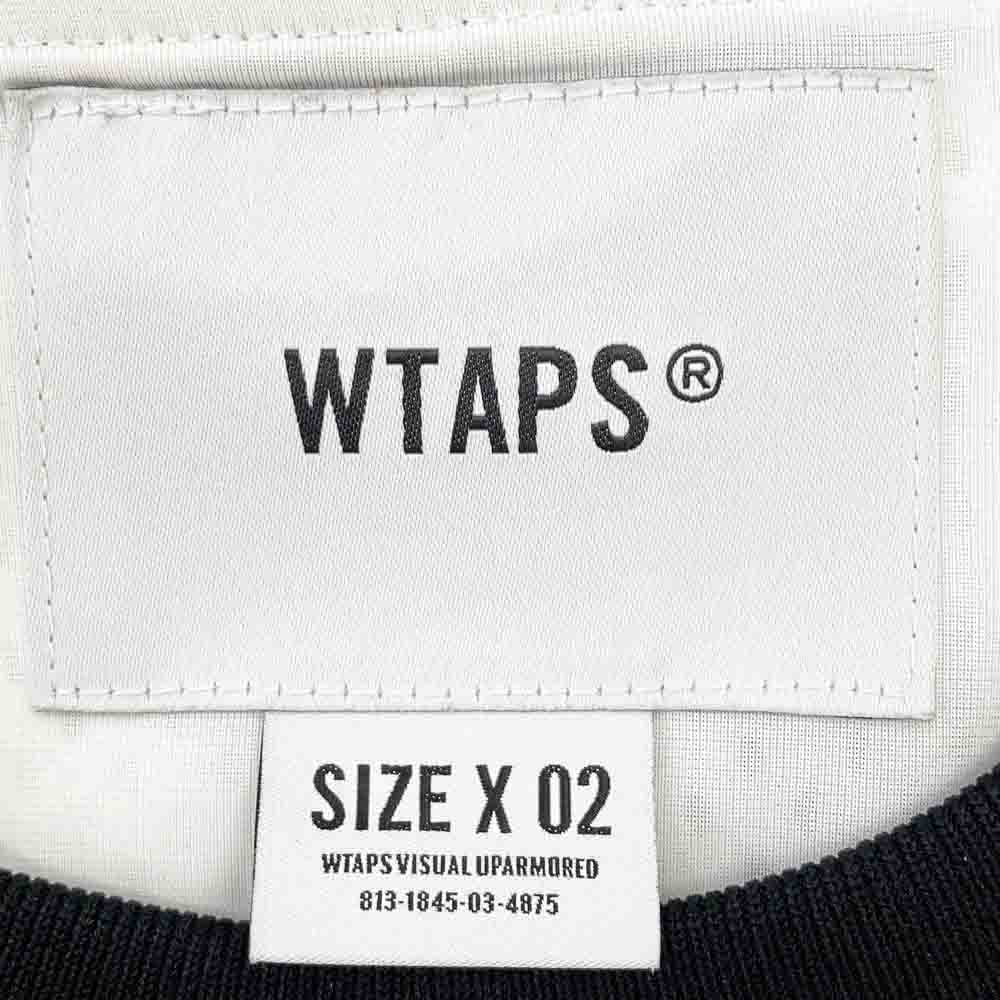 WTAPS ダブルタップス 22AW 222ATDT-CSM06 Netminder LS Poly. LLW メッシュ ロゴ ワッペン 96 ナンバリング ホッケーシャツ 長袖 Tシャツ ホワイト系 X 02【中古】