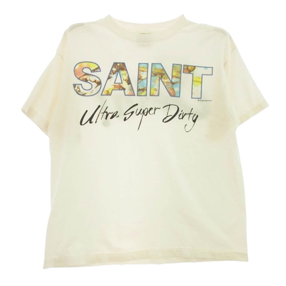 SAINT MICHAEL セントマイケル 25SS SM-HR8-0000-025 SUPER DIRTY SS TEE フロントプリント スーパーダーティ Tシャツ 半袖カットソー ホワイト系 M【中古】