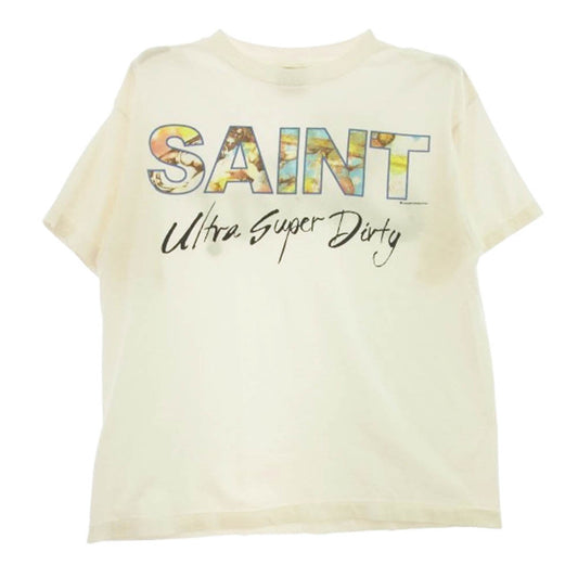 SAINT MICHAEL セントマイケル 25SS SM-HR8-0000-025 SUPER DIRTY SS TEE フロントプリント スーパーダーティ Tシャツ 半袖カットソー ホワイト系 M【中古】