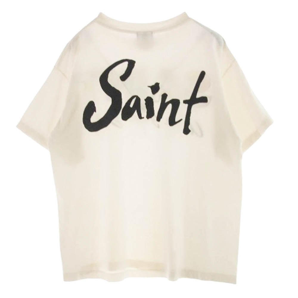SAINT MICHAEL セントマイケル 25SS SM-HR8-0000-025 SUPER DIRTY SS TEE フロントプリント スーパーダーティ Tシャツ 半袖カットソー ホワイト系 M【中古】