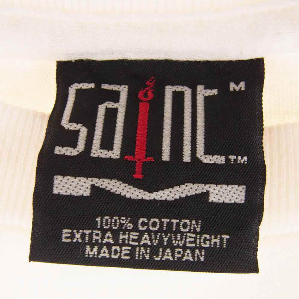 SAINT MICHAEL セントマイケル 25SS SM-HR8-0000-025 SUPER DIRTY SS TEE フロントプリント スーパーダーティ Tシャツ 半袖カットソー ホワイト系 M【中古】