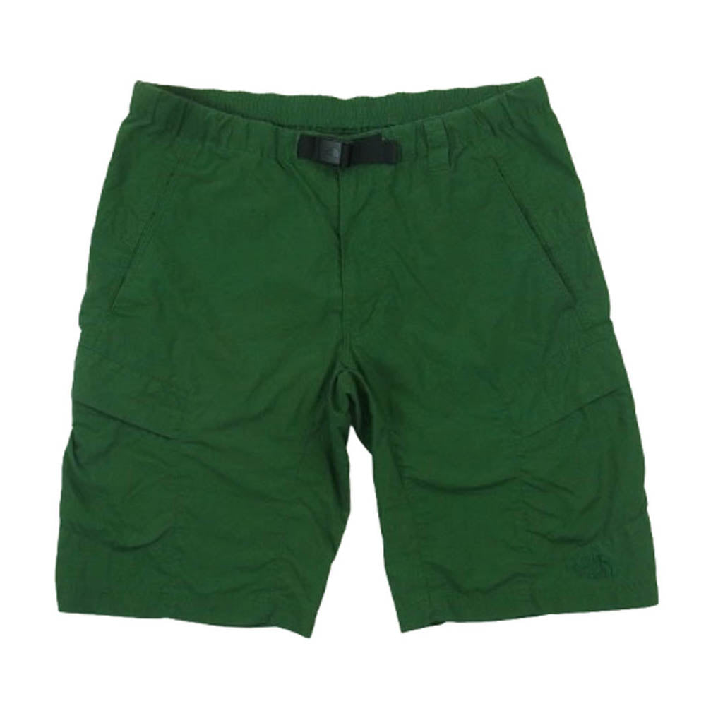 THE NORTH FACE ノースフェイス NB41625 CLASS V CARGO SHORT クラスファイブ カーゴ ショーツ ロゴ刺繍 ナイロン ショート パンツ グリーン系 L【中古】