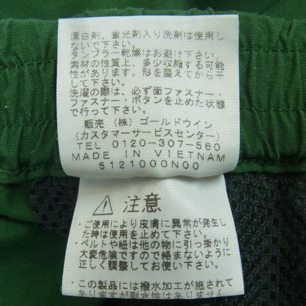 THE NORTH FACE ノースフェイス NB41625 CLASS V CARGO SHORT クラスファイブ カーゴ ショーツ ロゴ刺繍 ナイロン ショート パンツ グリーン系 L【中古】