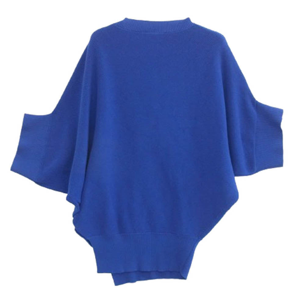 Sacai サカイ 21-05554 ドルマンスリーブ ニットセーター ブルー系 1【中古】