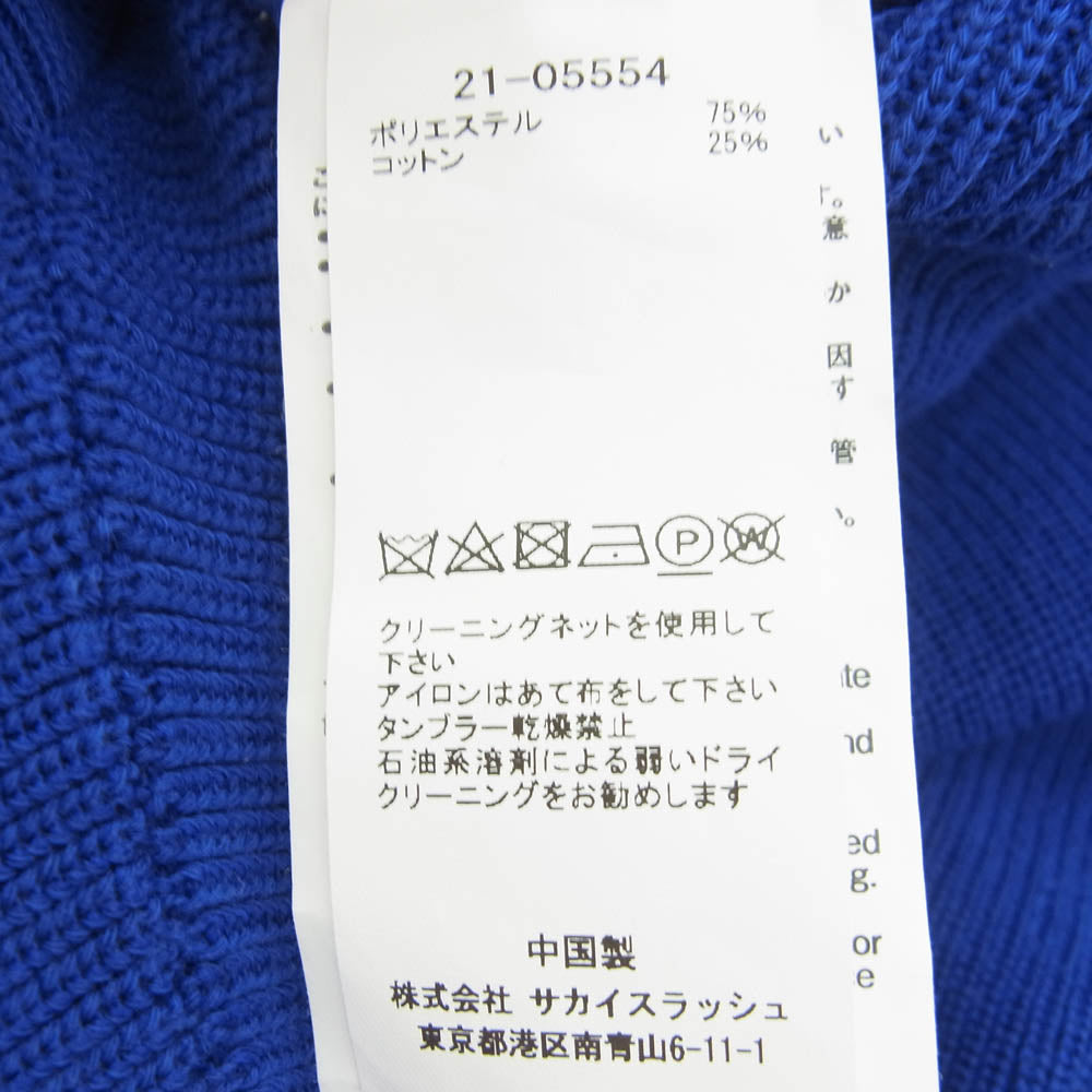 Sacai サカイ 21-05554 ドルマンスリーブ ニットセーター ブルー系 1【中古】