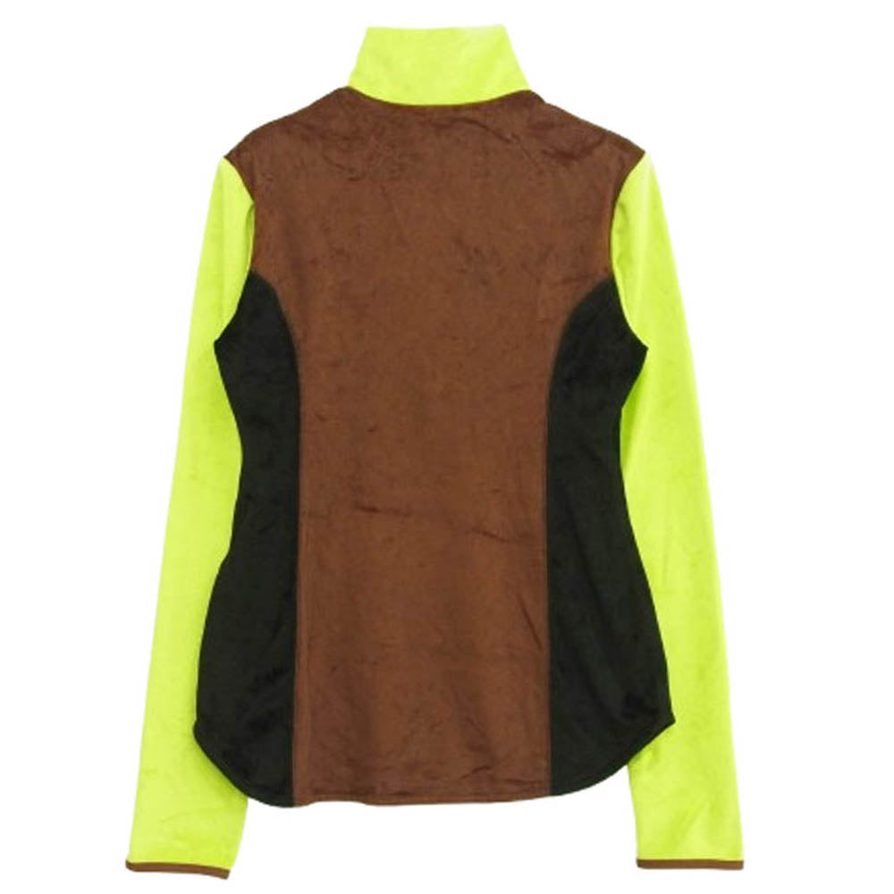 マメクロゴウチ 22AW MM22FW-JS058 Velour Jersey High Neck Top ベロア カラーブロック ハイネック プルオーバー カットソー マルチカラー系 ブラウン系 2【中古】