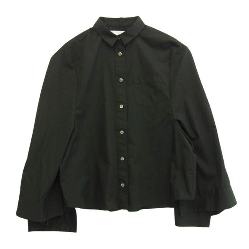 Sacai サカイ 22-05972 Cotton Poplin Cape コットンポプリン ケープ ポンチョ ブラック系 2【中古】