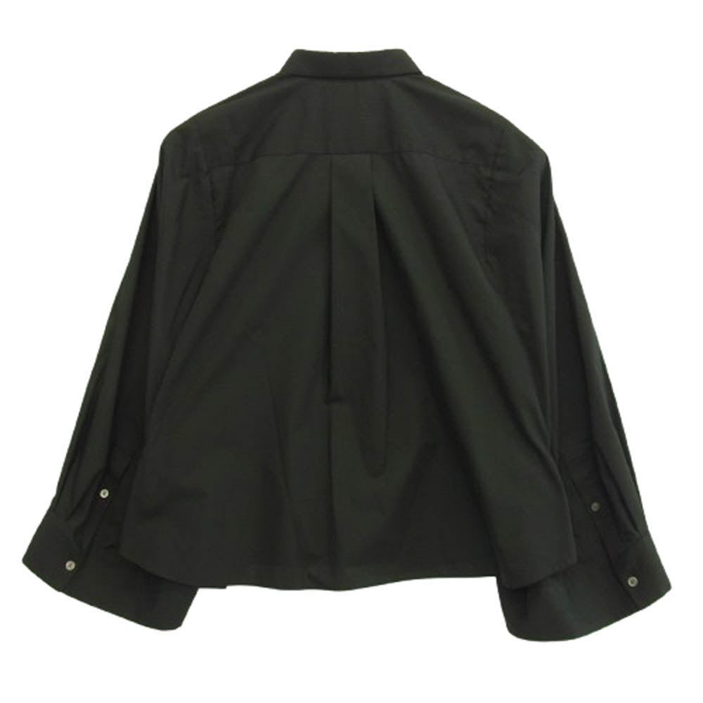 Sacai サカイ 22-05972 Cotton Poplin Cape コットンポプリン ケープ ポンチョ ブラック系 2【中古】