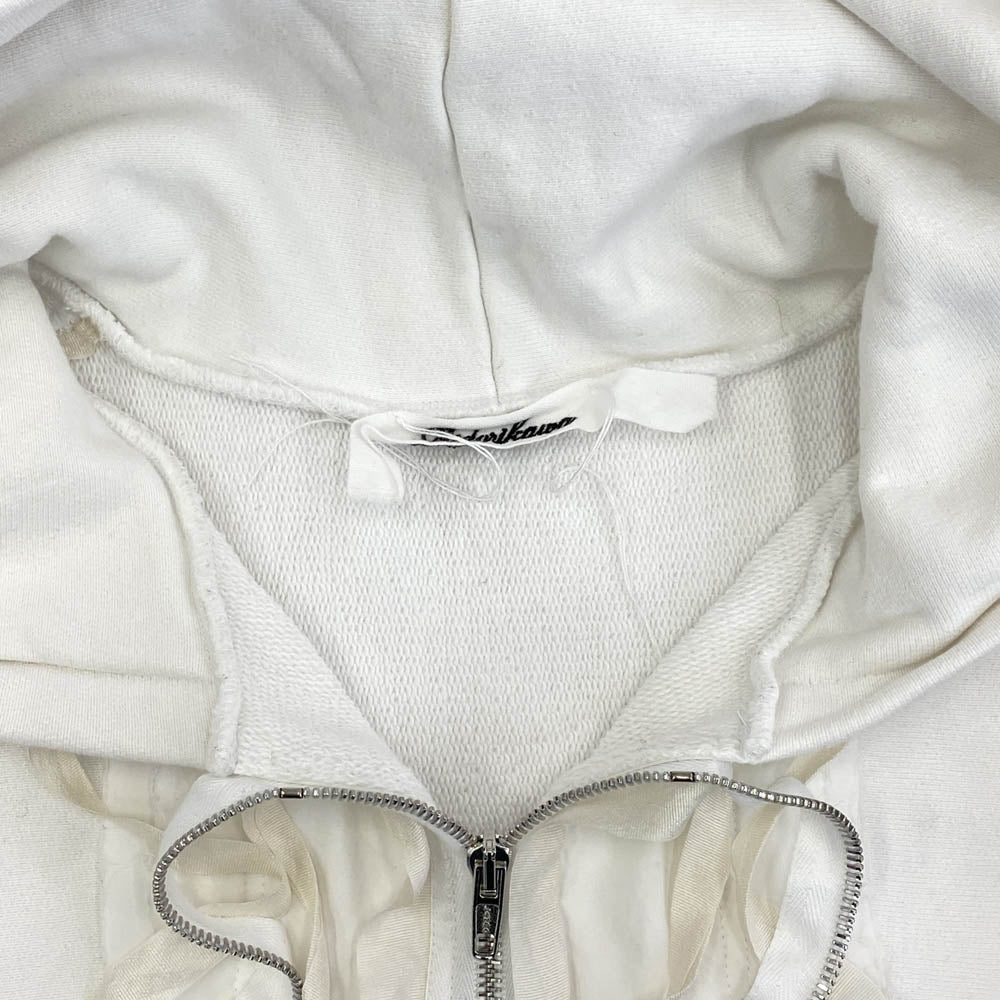 MIDORIKAWA ミドリカワ 20SS MID20SS-CU05 HALF ZIP SLEEVELESS SWEAT ハーフジップ スリーブレス ノースリーブ パーカー フーディー ホワイト系 S【中古】