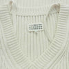 MAISON MARGIELA メゾンマルジェラ 19SS S51GP0103 四つタグ 4ライン Vネック ノースリーブ ニット ワンピース ホワイト系 S【中古】
