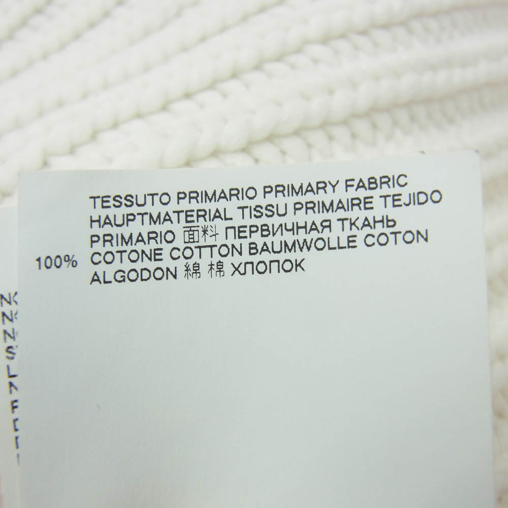 MAISON MARGIELA メゾンマルジェラ 19SS S51GP0103 四つタグ 4ライン Vネック ノースリーブ ニット ワンピース ホワイト系 S【中古】