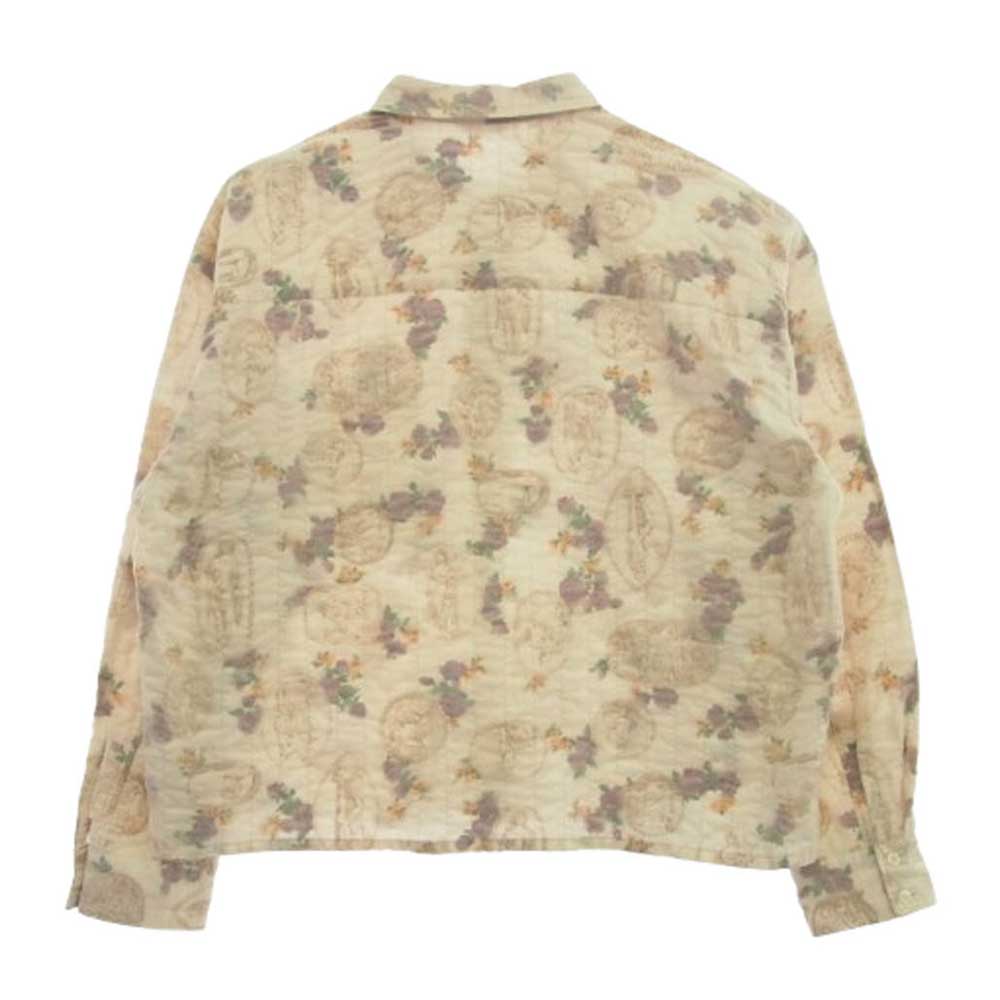 MIDORIKAWA ミドリカワ 20AW MID20AW-SH04 二重生地 シアー キルティング フラワー 長袖 シャツ ホワイト系 FREE【中古】