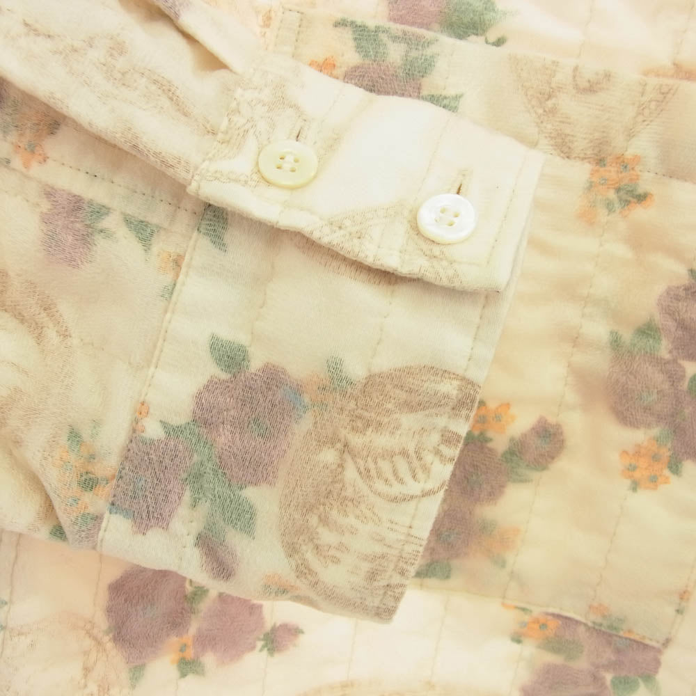 MIDORIKAWA ミドリカワ 20AW MID20AW-SH04 二重生地 シアー キルティング フラワー 長袖 シャツ ホワイト系 FREE【中古】