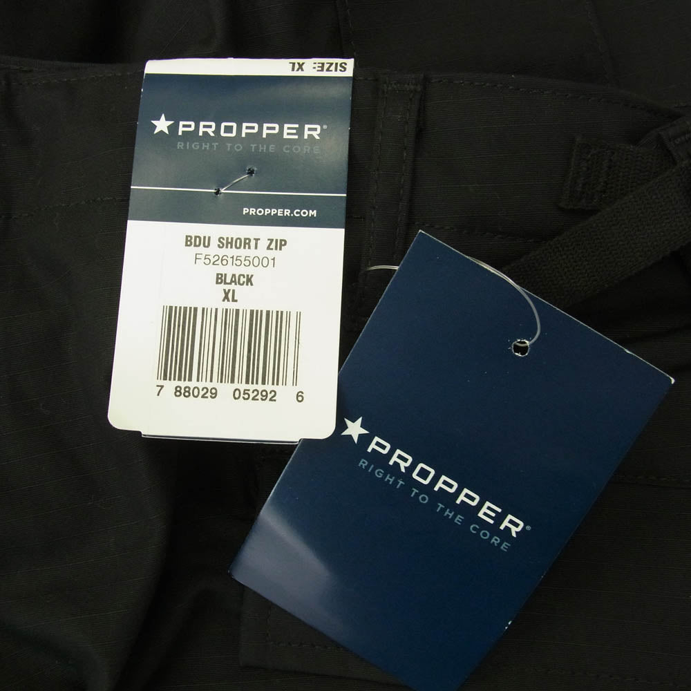 プロッパー BDU short pants コットン カーゴショーツ ブラック系 XL【中古】
