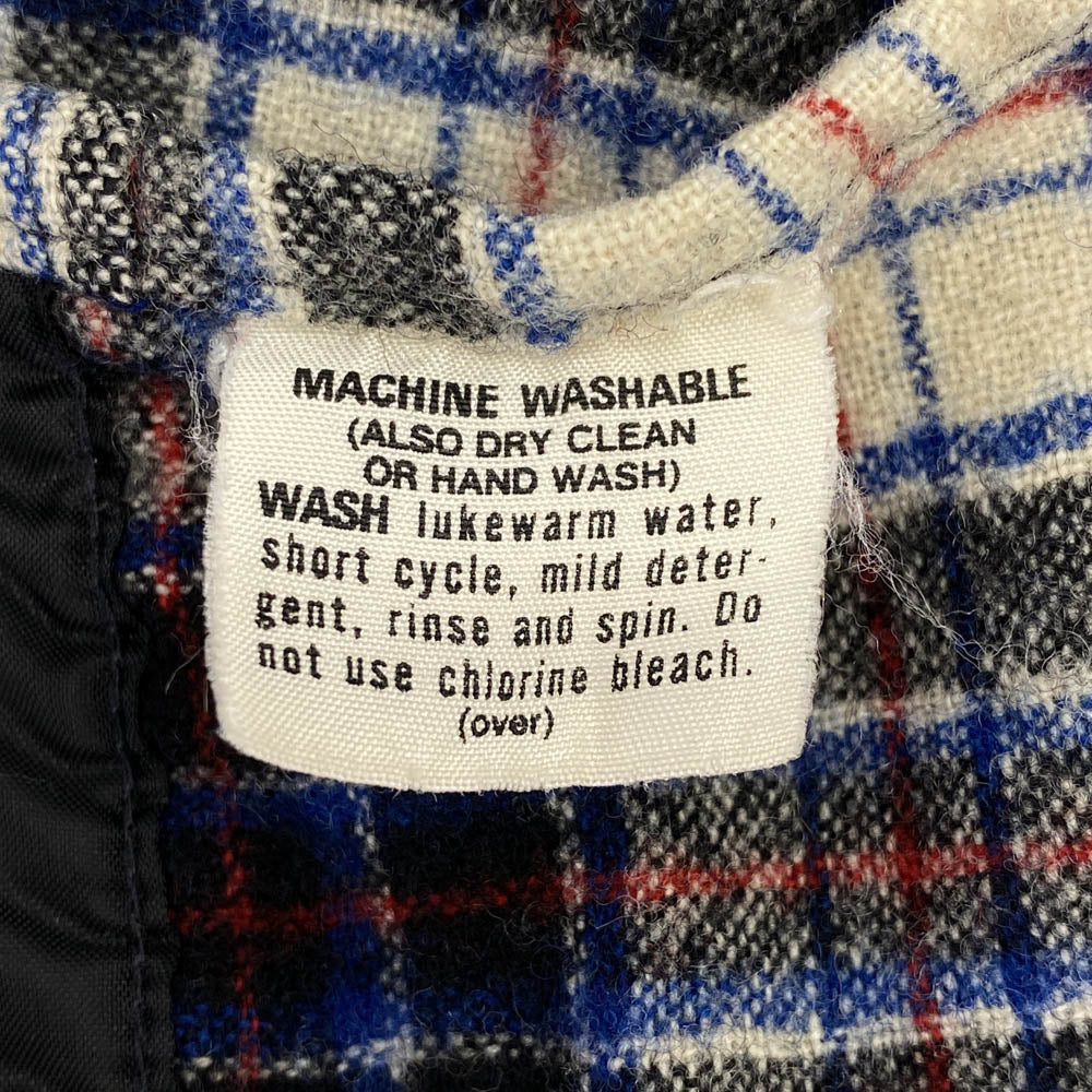 PENDLETON ペンドルトン Vinyage 70s USA製 ヴィンテージ ウール チェック 長袖 シャツ ブラック系 L【中古】