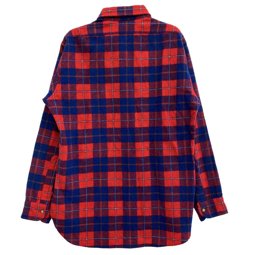PENDLETON ペンドルトン Vinyage 70s USA製 ヴィンテージ ウール チェック 長袖 シャツ レッド レッド系 M【中古】