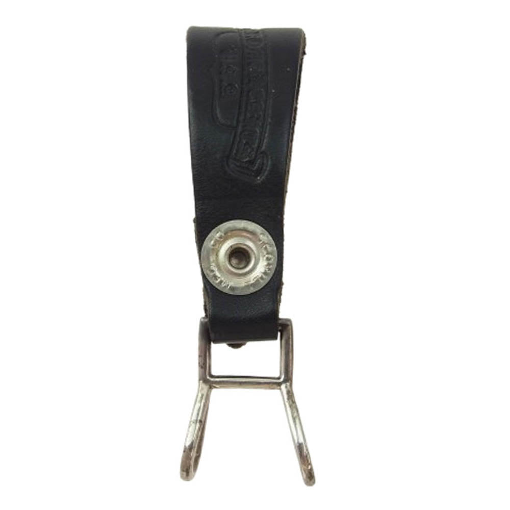 CHROME HEARTS クロムハーツ（原本無） BELT LOOP BSフレア ボタンレザー ベルト ループ ブラック系【中古】