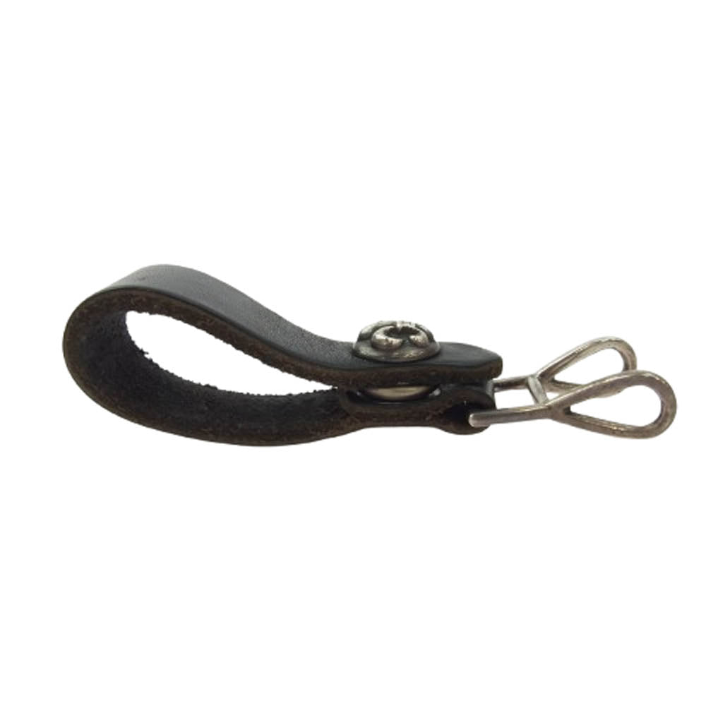 CHROME HEARTS クロムハーツ（原本無） BELT LOOP BSフレア ボタンレザー ベルト ループ ブラック系【中古】