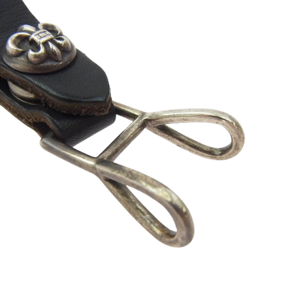CHROME HEARTS クロムハーツ（原本無） BELT LOOP BSフレア ボタンレザー ベルト ループ ブラック系【中古】