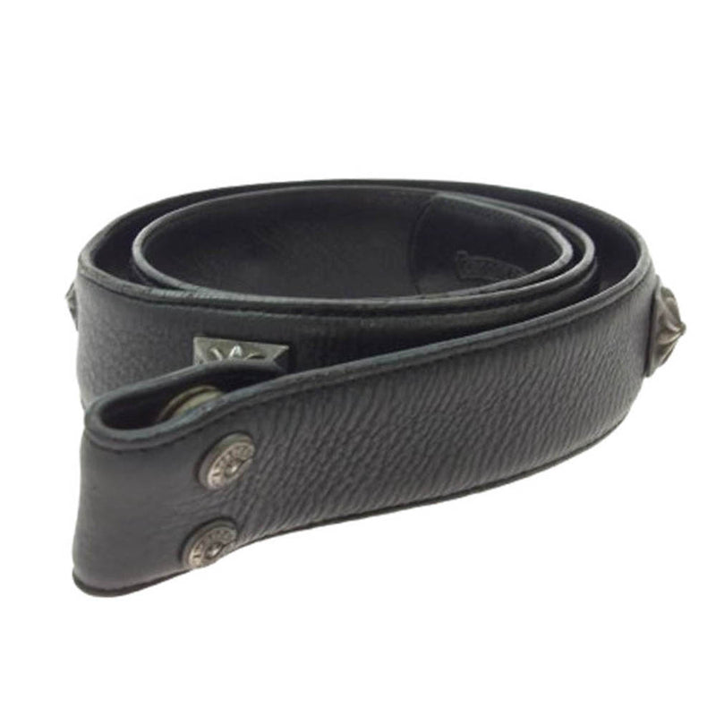 CHROME HEARTS クロムハーツ（原本無） STRAP PYRAMID ゼロピラミッド スタッズ レザー ベルトストラップ ブラック系 32【中古】