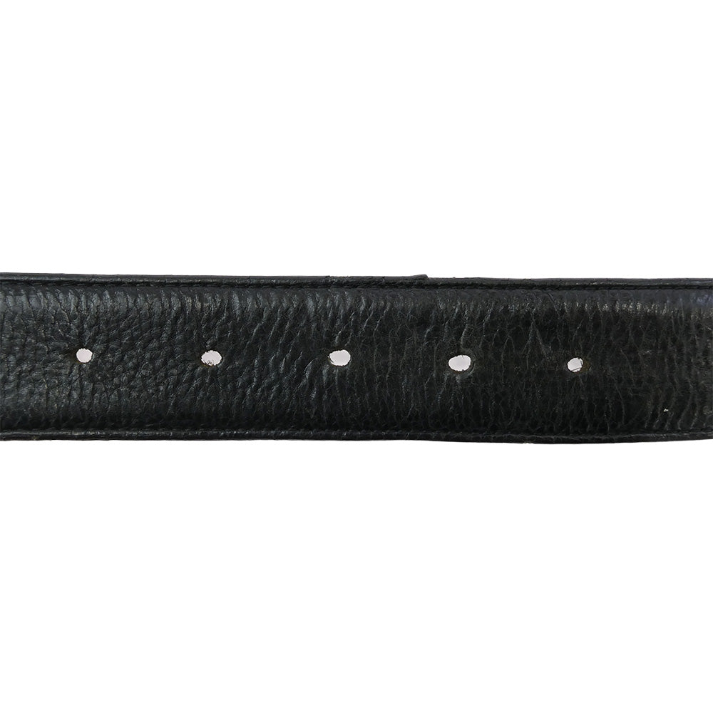 CHROME HEARTS クロムハーツ（原本無） STRAP PYRAMID ゼロピラミッド スタッズ レザー ベルトストラップ ブラック系 32【中古】