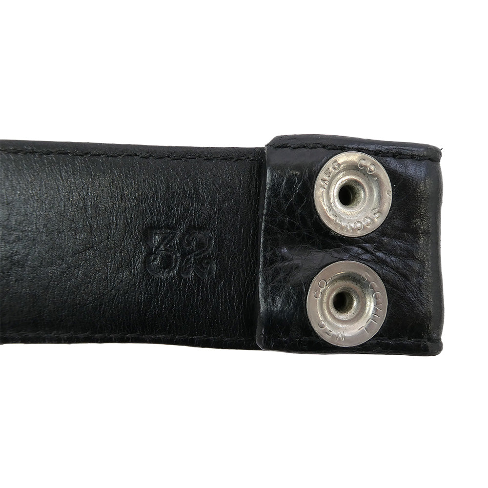 CHROME HEARTS クロムハーツ（原本無） STRAP PYRAMID ゼロピラミッド スタッズ レザー ベルトストラップ ブラック系 32【中古】