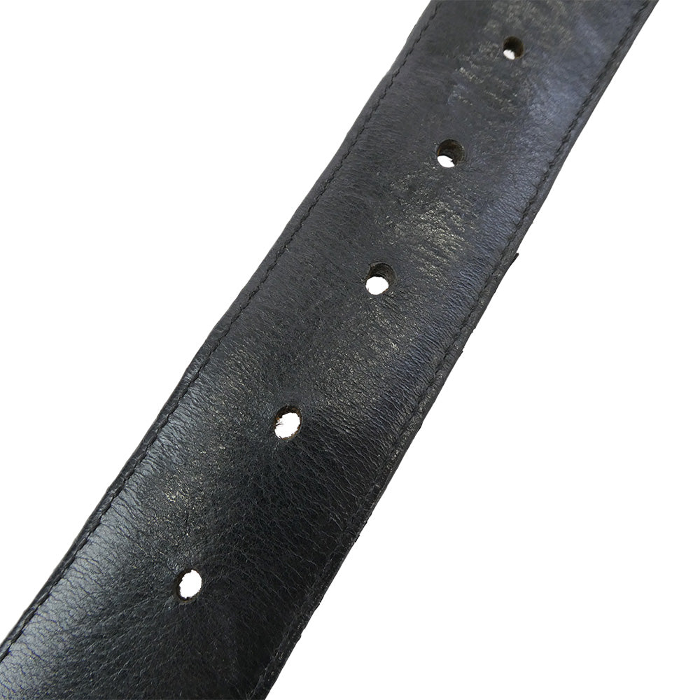 CHROME HEARTS クロムハーツ（原本無） STRAP PYRAMID ゼロピラミッド スタッズ レザー ベルトストラップ ブラック系 32【中古】