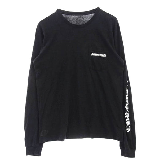 CHROME HEARTS クロムハーツ（原本無） CH SCROLL LABEL FUCKYOU L/S TEE スクロールラベル 長袖 Tシャツ ブラック系 L【中古】