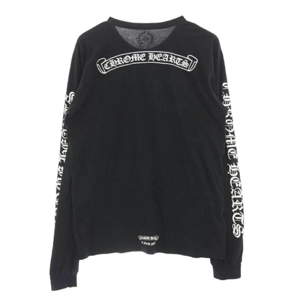 CHROME HEARTS クロムハーツ（原本無） CH SCROLL LABEL FUCKYOU L/S TEE スクロールラベル 長袖 Tシャツ ブラック系 L【中古】