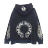 CHROME HEARTS クロムハーツ（原本無） SWTSHRT HD ZIP ヴァインダガー ダガージップ フローラル ホースシュー フルジップ パーカー ダークネイビー系 L【中古】