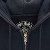 CHROME HEARTS クロムハーツ（原本無） SWTSHRT HD ZIP ヴァインダガー ダガージップ フローラル ホースシュー フルジップ パーカー ダークネイビー系 L【中古】