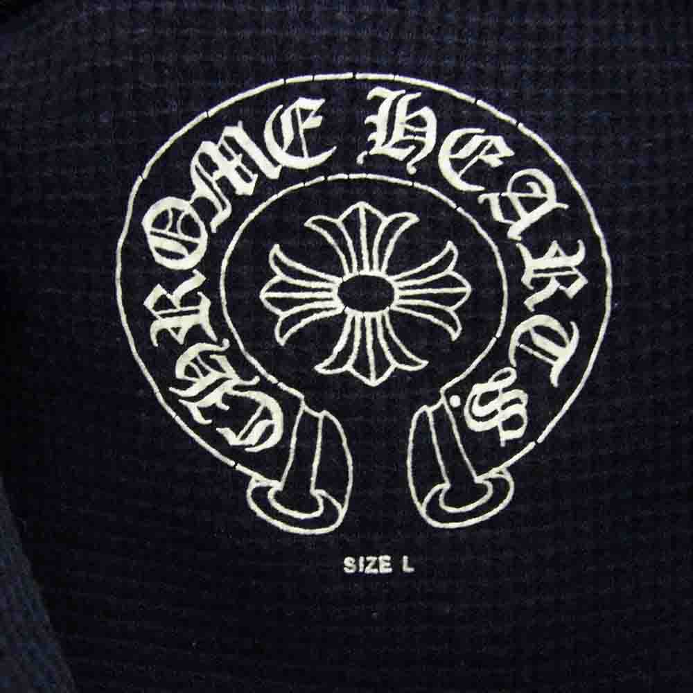 CHROME HEARTS クロムハーツ（原本無） SWTSHRT HD ZIP ヴァインダガー ダガージップ フローラル ホースシュー フルジップ パーカー ダークネイビー系 L【中古】