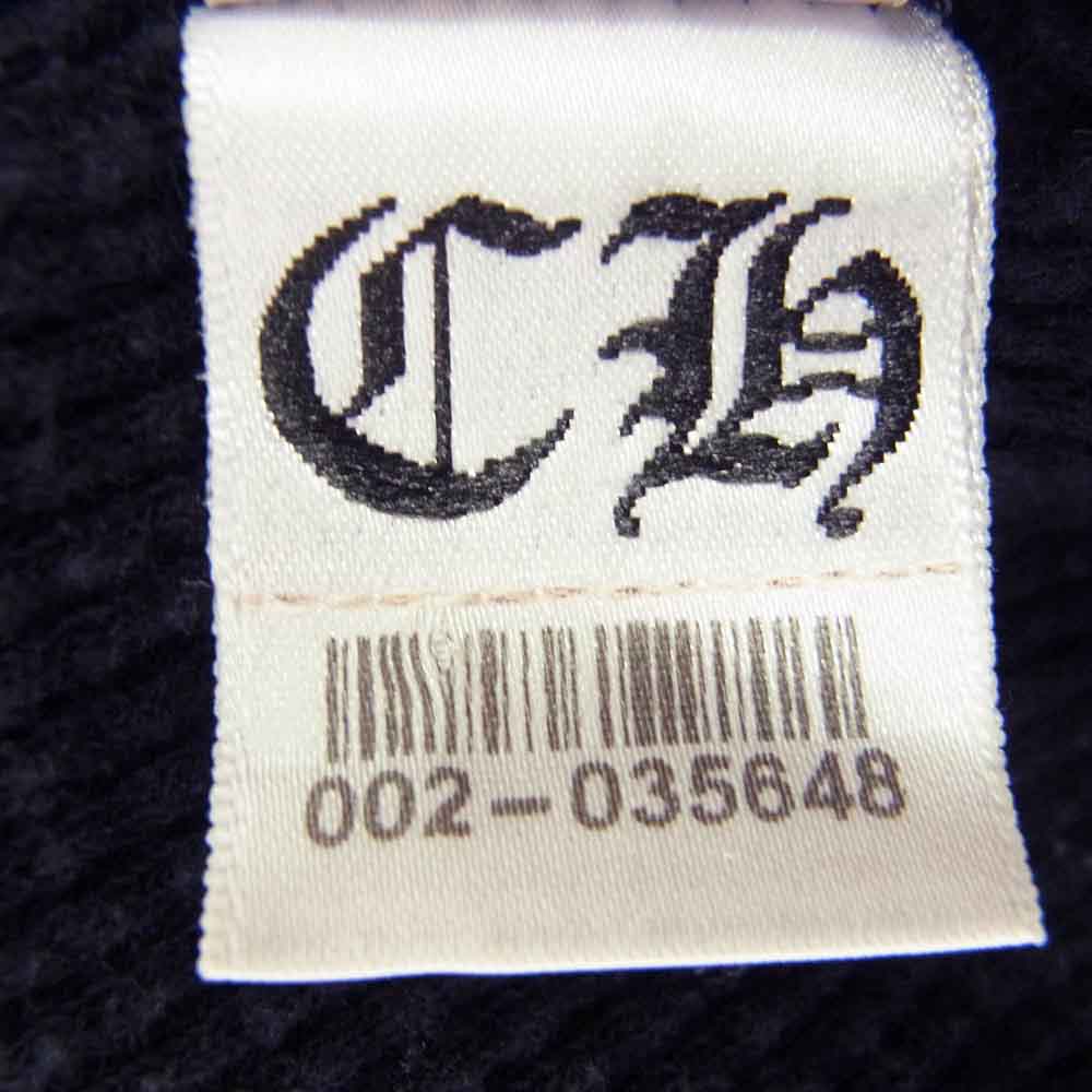 CHROME HEARTS クロムハーツ（原本無） SWTSHRT HD ZIP ヴァインダガー ダガージップ フローラル ホースシュー フルジップ パーカー ダークネイビー系 L【中古】