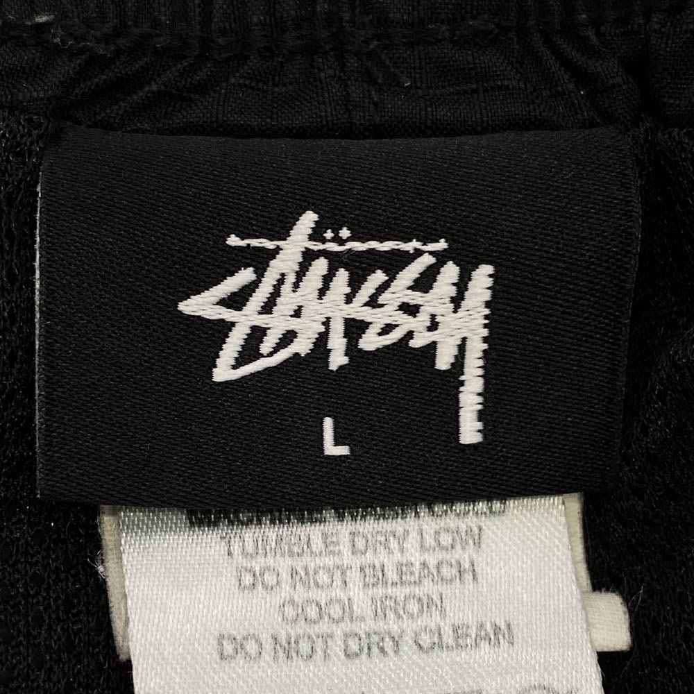 STUSSY ステューシー 116305 3M Jogger Pants Black ストックロゴ リフレクティブ ライン ナイロン ジョガー パンツ ブラック系 L ブラック系 L【中古】