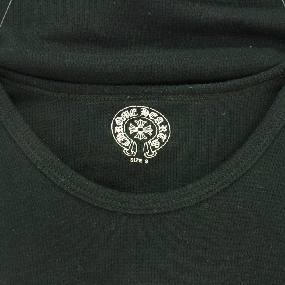 CHROME HEARTS クロムハーツ（原本無） アームロゴ バックプリント スクロールラベル フローラル クロス カットソー ブラック系 S【中古】