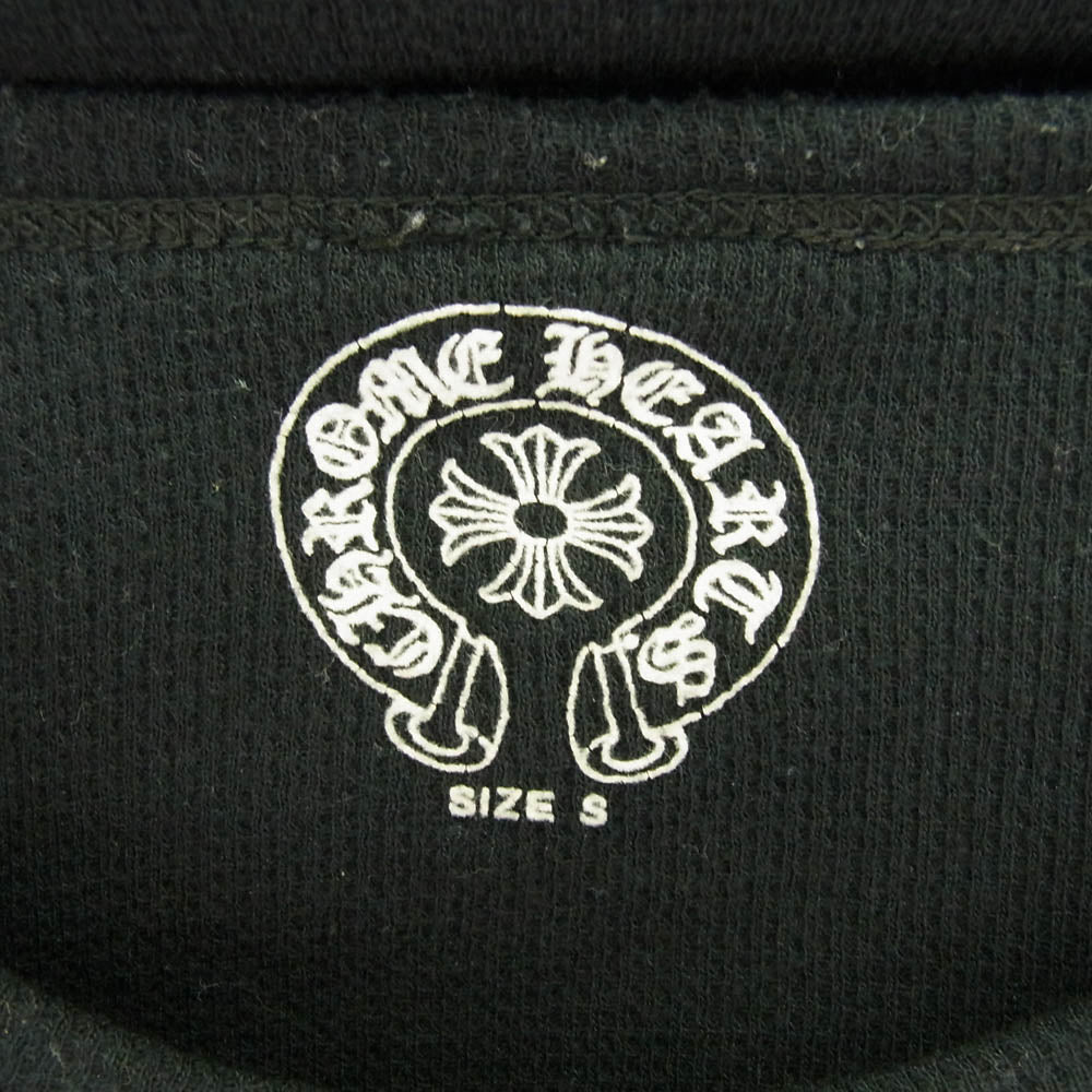 CHROME HEARTS クロムハーツ（原本無） アームロゴ バックプリント スクロールラベル フローラル クロス カットソー ブラック系 S【中古】