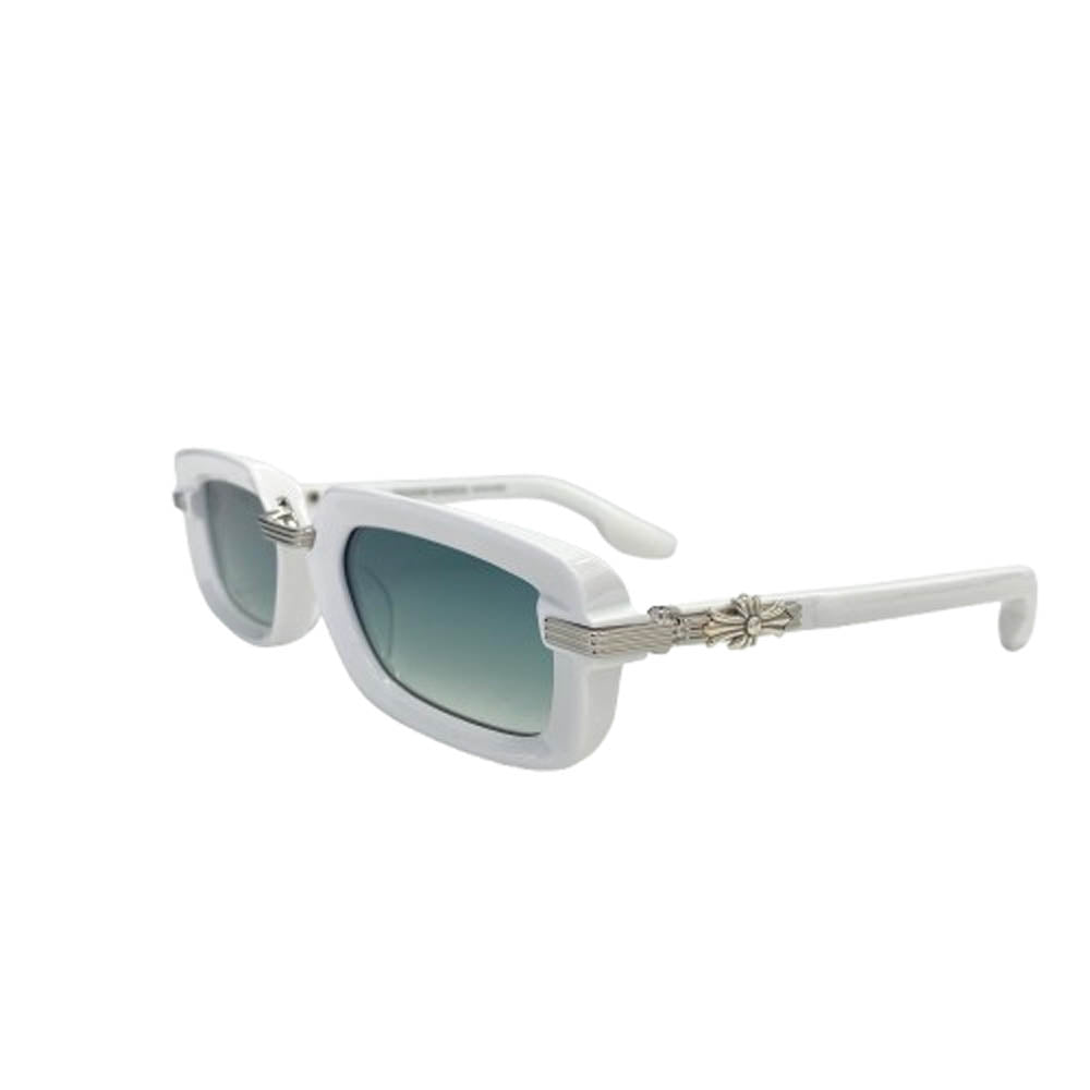 CHROME HEARTS クロムハーツ（原本無） ASSTRAVAGANT サイドCHクロステンプルナローフレーム サングラス ホワイト系 52□21-139【中古】