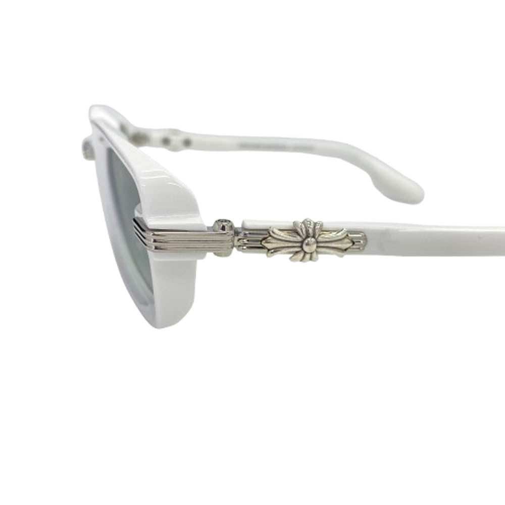 CHROME HEARTS クロムハーツ（原本無） ASSTRAVAGANT サイドCHクロステンプルナローフレーム サングラス ホワイト系 52□21-139【中古】