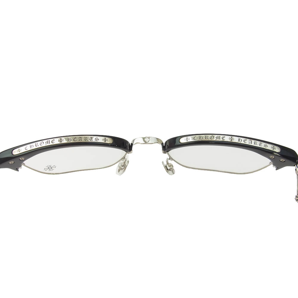 CHROME HEARTS クロムハーツ（原本無） SLUNTRADICTION クロスボール サングラス 眼鏡 ブラック系【美品】【中古】