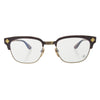 CHROME HEARTS クロムハーツ（原本無） BONENNOISSEUR II テンプルCHクロスハーフリム サングラス 眼鏡 ブラウン系 53□19-150【美品】【中古】