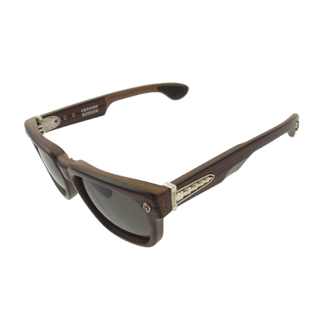 CHROME HEARTS クロムハーツ（原本無） LILITH ステンシルウッドフレーム サングラス 眼鏡 ブラウン系 56□18-144【美品】【中古】