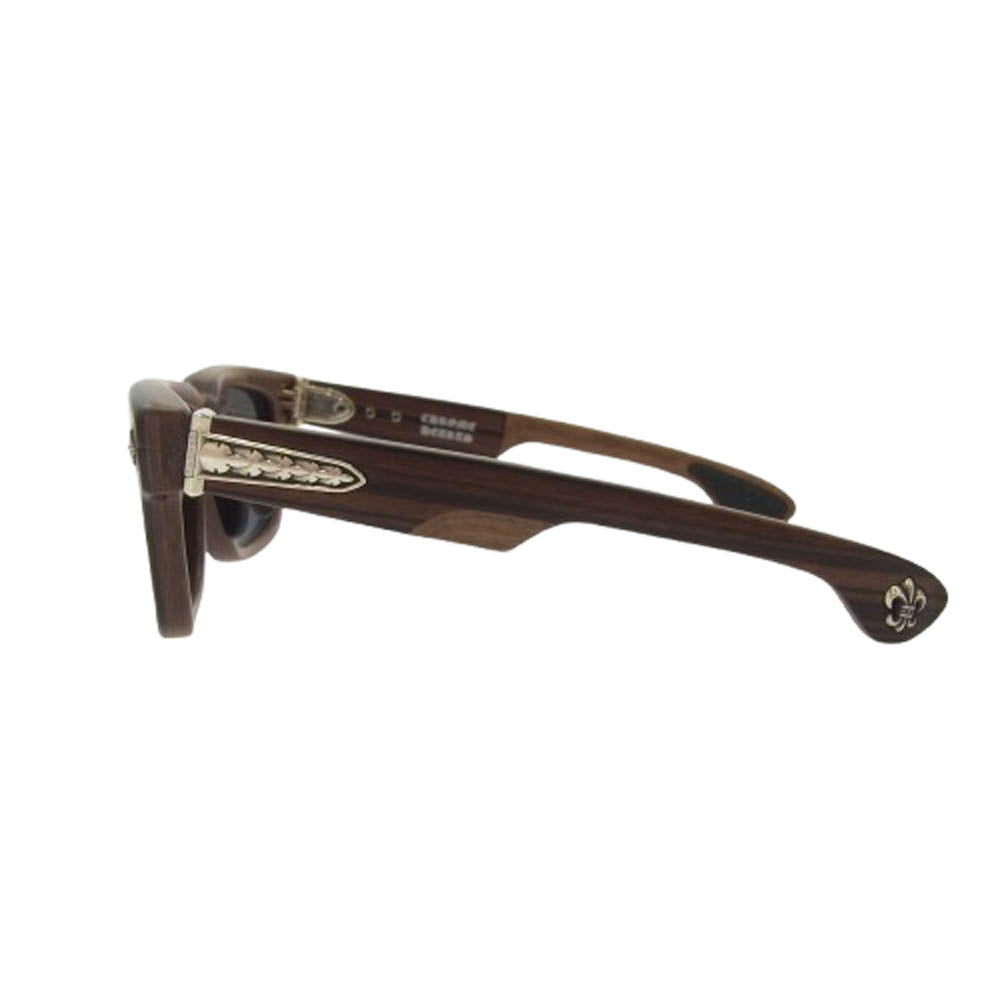 CHROME HEARTS クロムハーツ（原本無） LILITH ステンシルウッドフレーム サングラス 眼鏡 ブラウン系 56□18-144【美品】【中古】