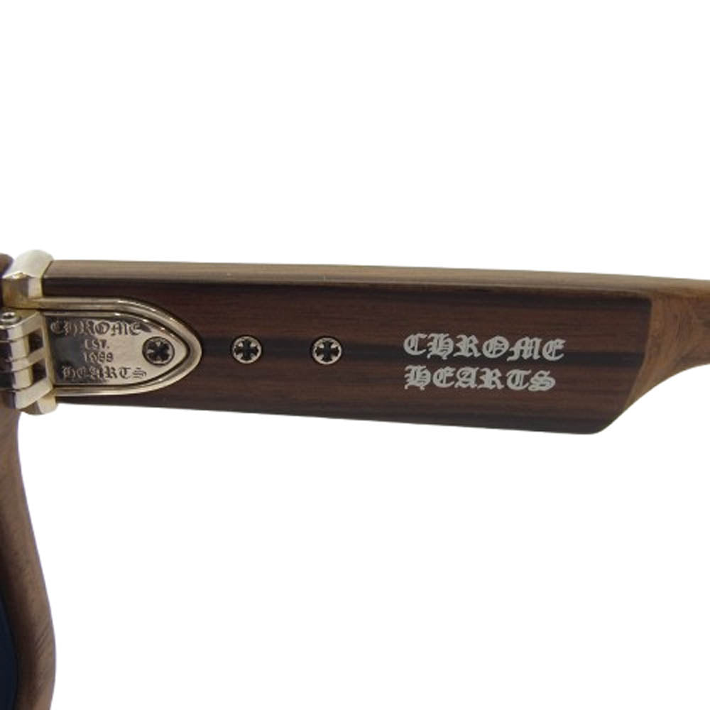CHROME HEARTS クロムハーツ（原本無） LILITH ステンシルウッドフレーム サングラス 眼鏡 ブラウン系 56□18-144【美品】【中古】