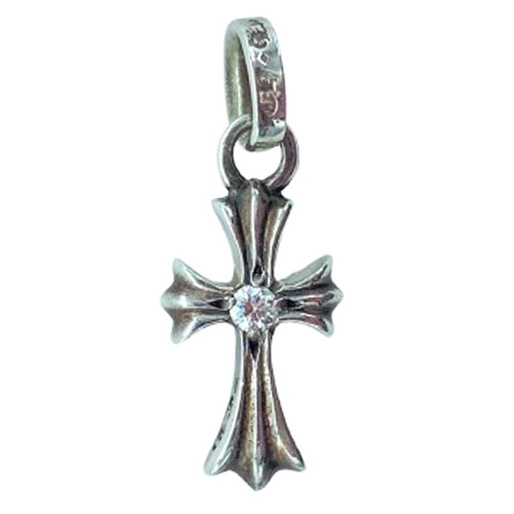 CHROME HEARTS クロムハーツ（原本有） CRS BBYFAT DMND ベイビーファット 両面 1P ダイヤ ペンダントトップ シルバー系【中古】