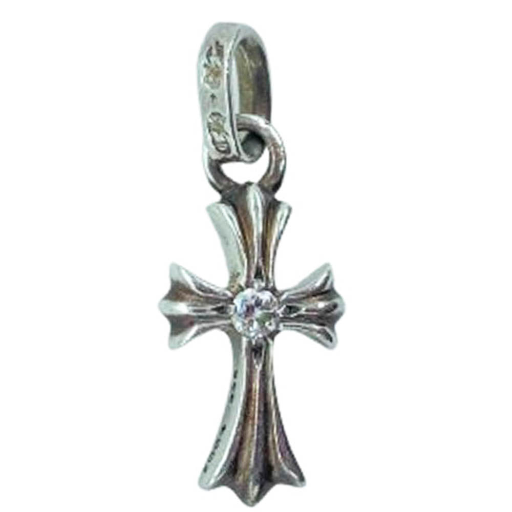 CHROME HEARTS クロムハーツ（原本有） CRS BBYFAT DMND ベイビーファット 両面 1P ダイヤ ペンダントトップ シルバー系【中古】