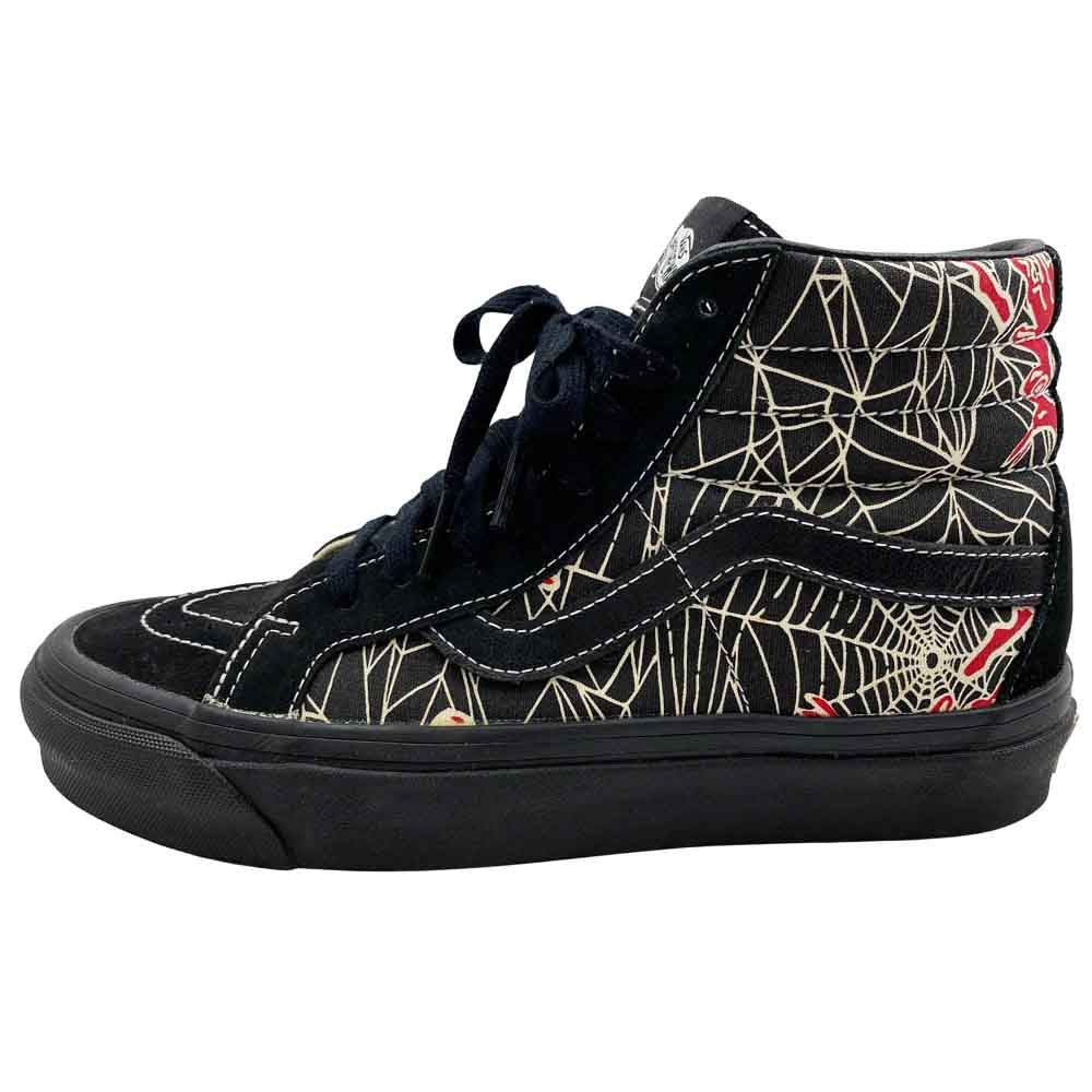 VANS バンズ 721278 SK8-HI 38DX スカルスパイダー スケハイ スケート ハイカット スニーカー ブラック系 24.5cm【中古】