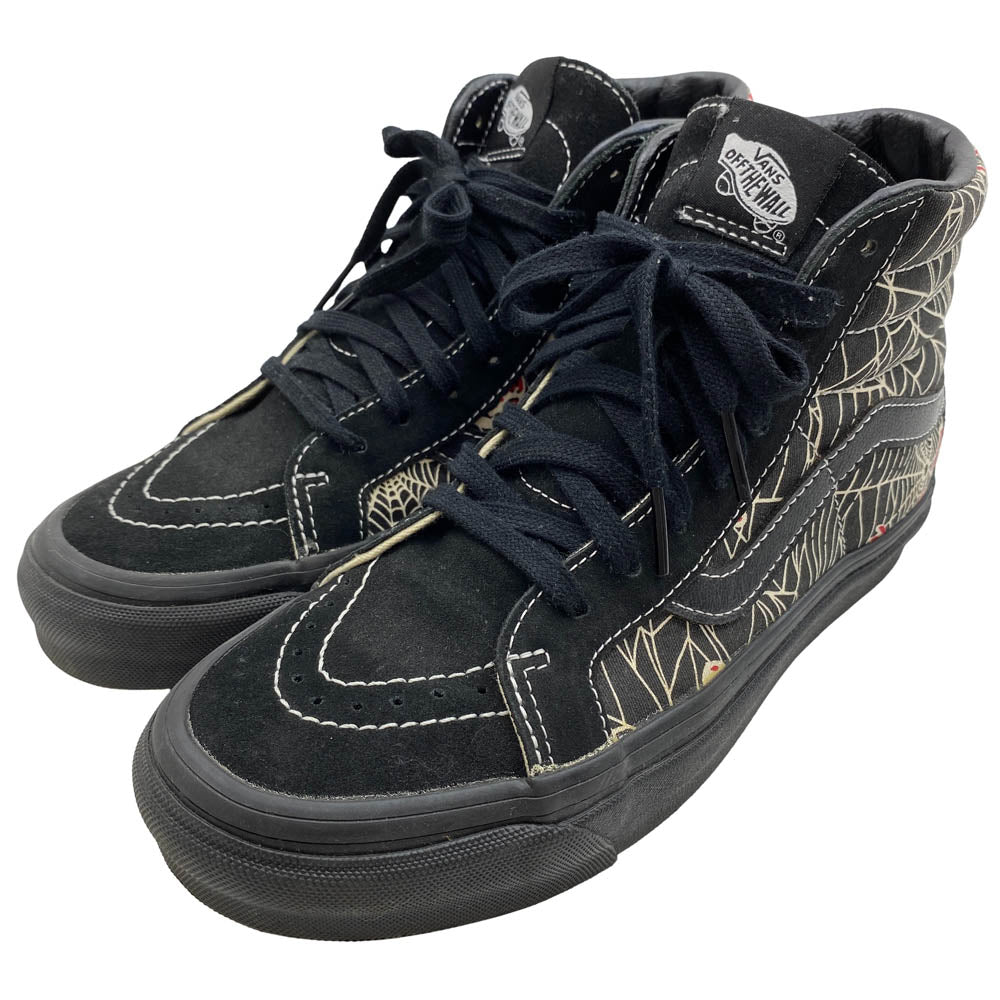 VANS バンズ 721278 SK8-HI 38DX スカルスパイダー スケハイ スケート ハイカット スニーカー ブラック系 24.5cm【中古】